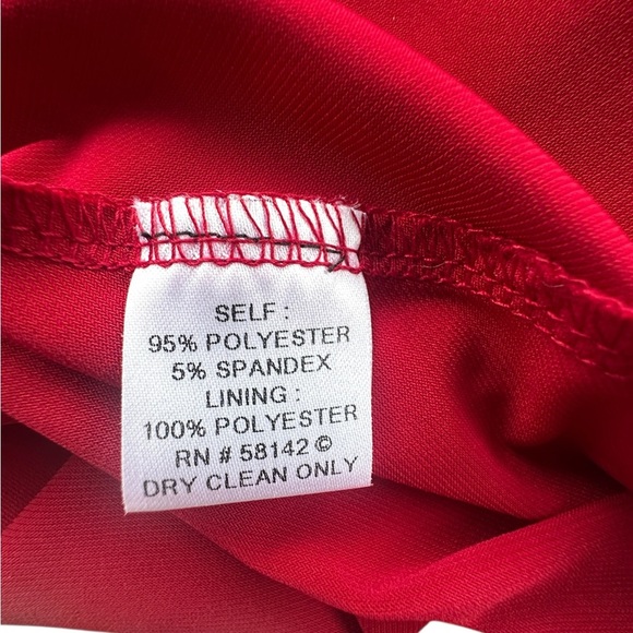 London Times Women’s Spaghetti Straps Red Cocktail Dress Size 10 Wedding NWT - Picture 6 of 6